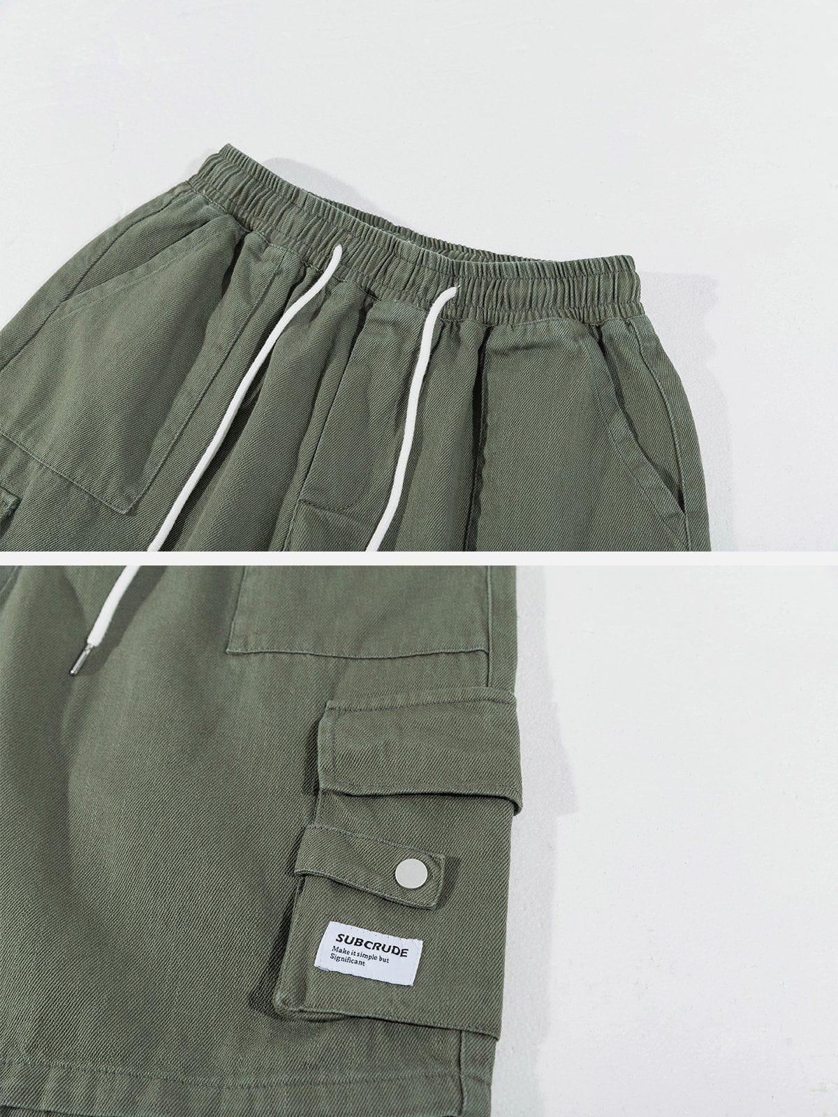 Tntwear® - Large Pocket Patchwork Shorts - tntwear1