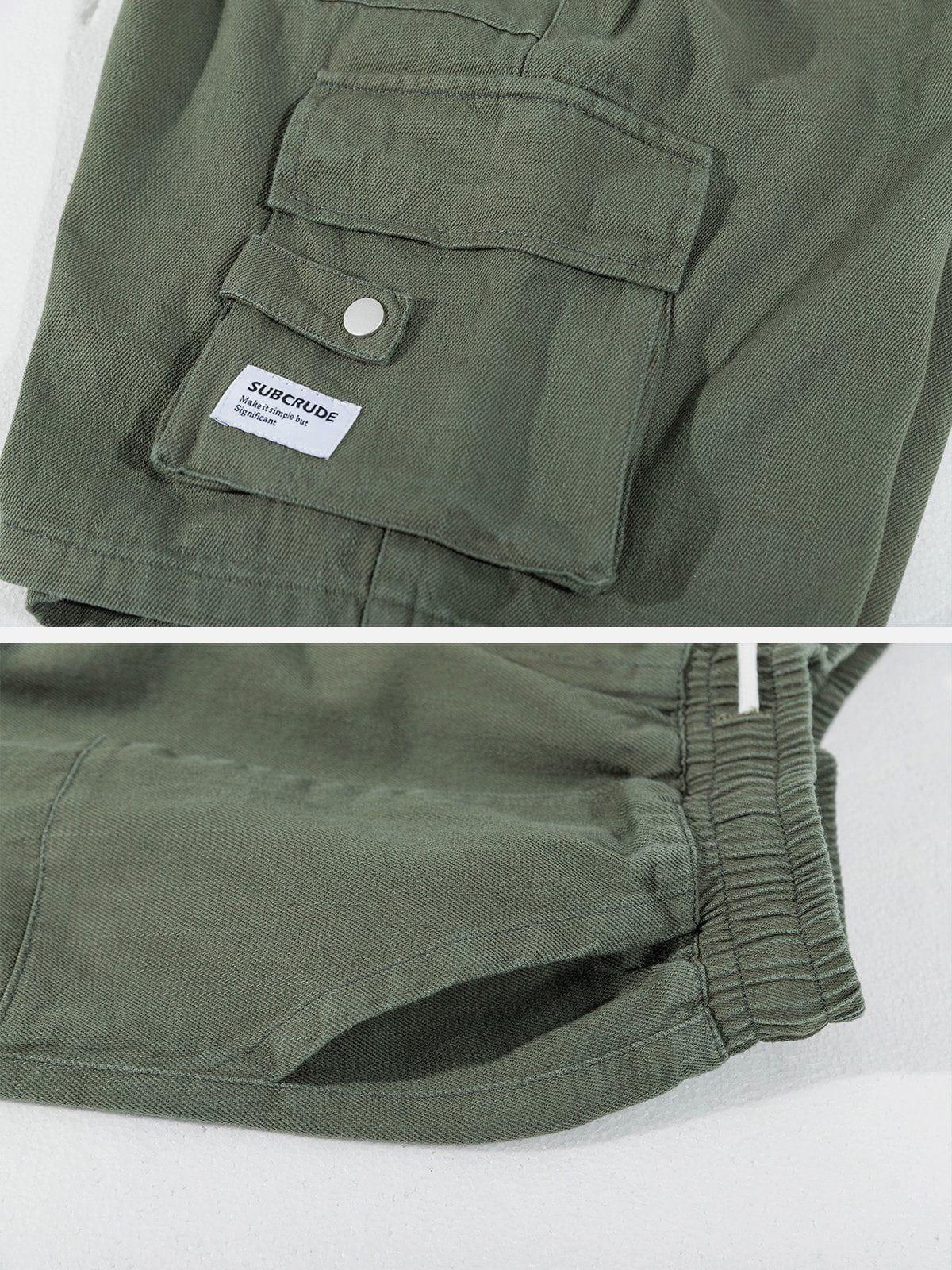 Tntwear® - Large Pocket Patchwork Shorts - tntwear1