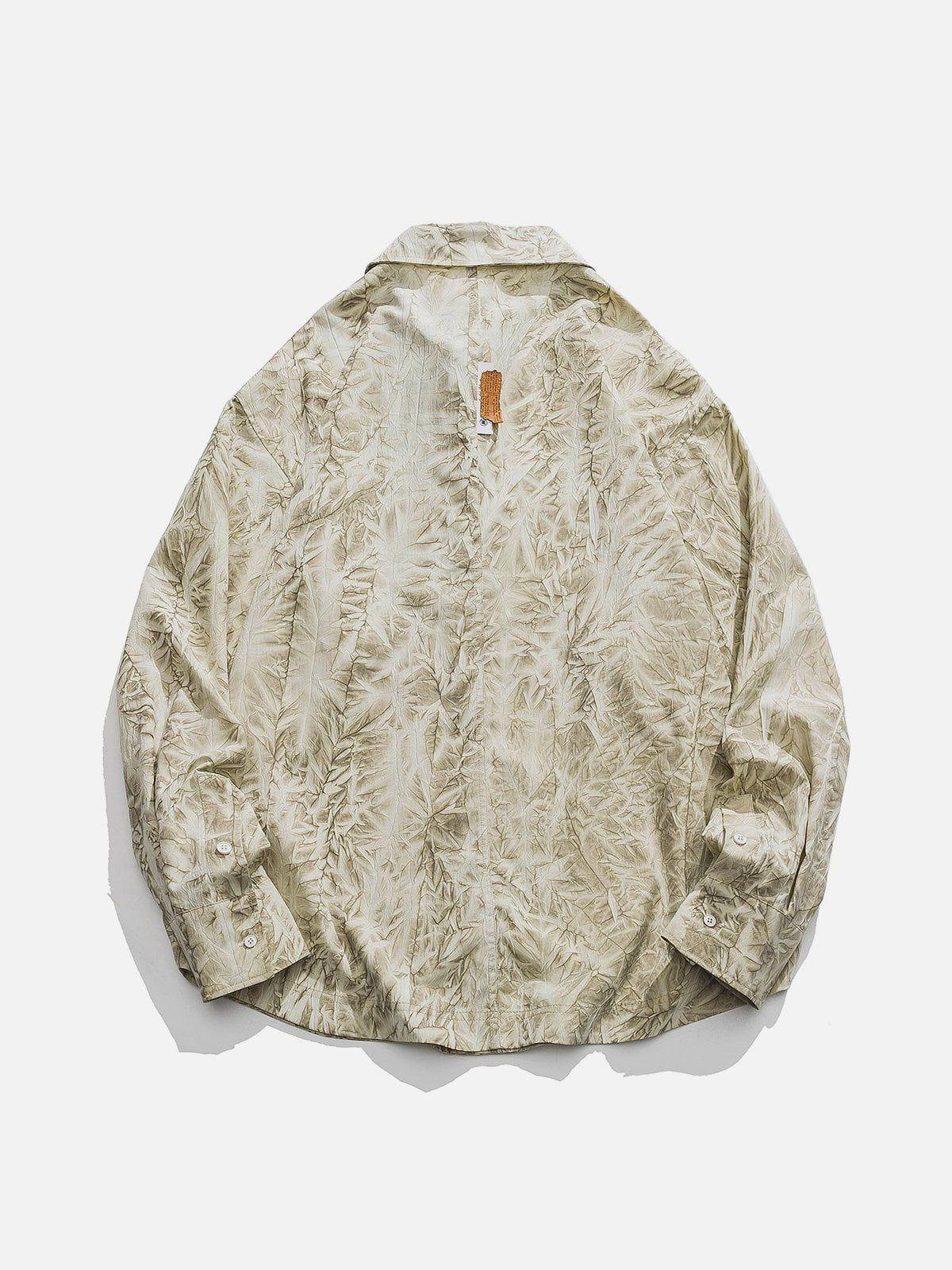 Tntwear® - Leaf Print Long-Sleeved Shirt - tntwear1