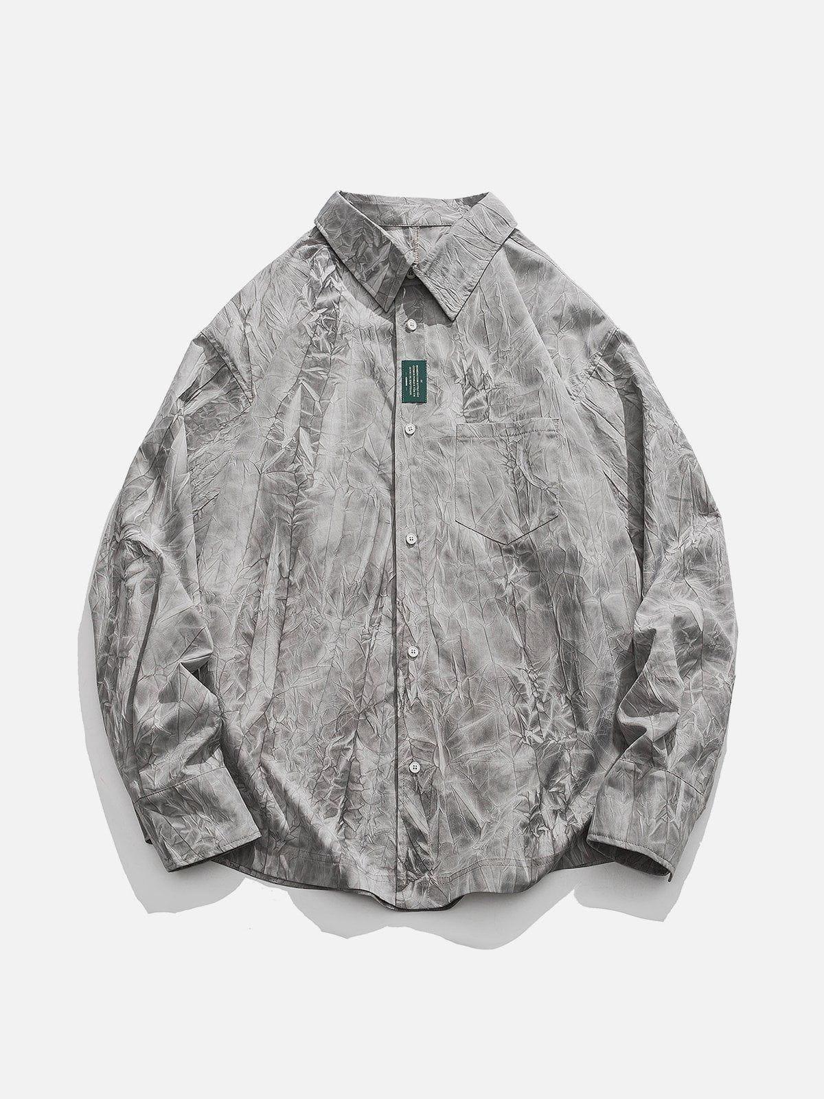 Tntwear® - Leaf Print Long-Sleeved Shirt - tntwear1