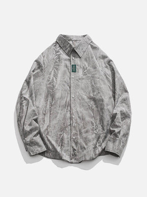 Tntwear® - Leaf Print Long-Sleeved Shirt - tntwear1