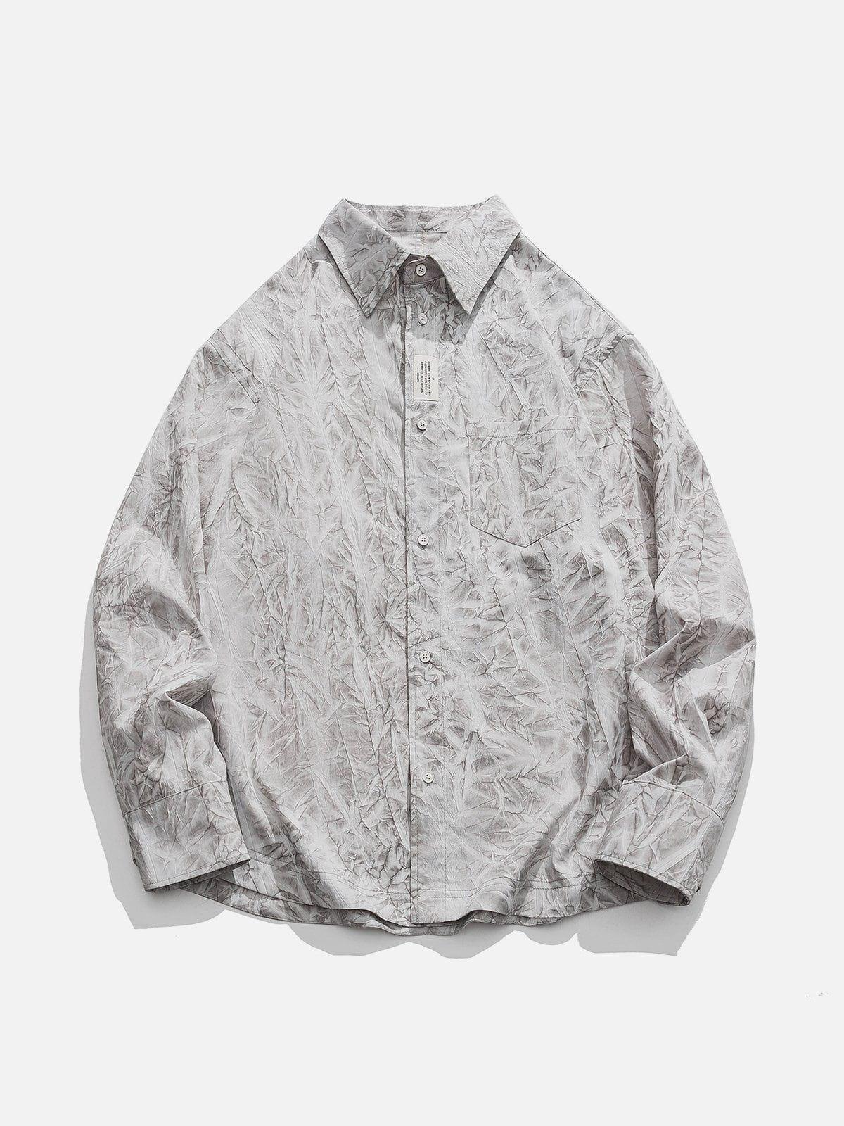 Tntwear® - Leaf Print Long-Sleeved Shirt - tntwear1