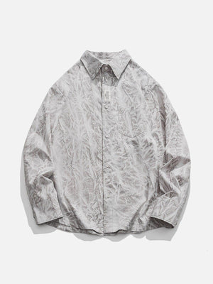 Tntwear® - Leaf Print Long-Sleeved Shirt - tntwear1