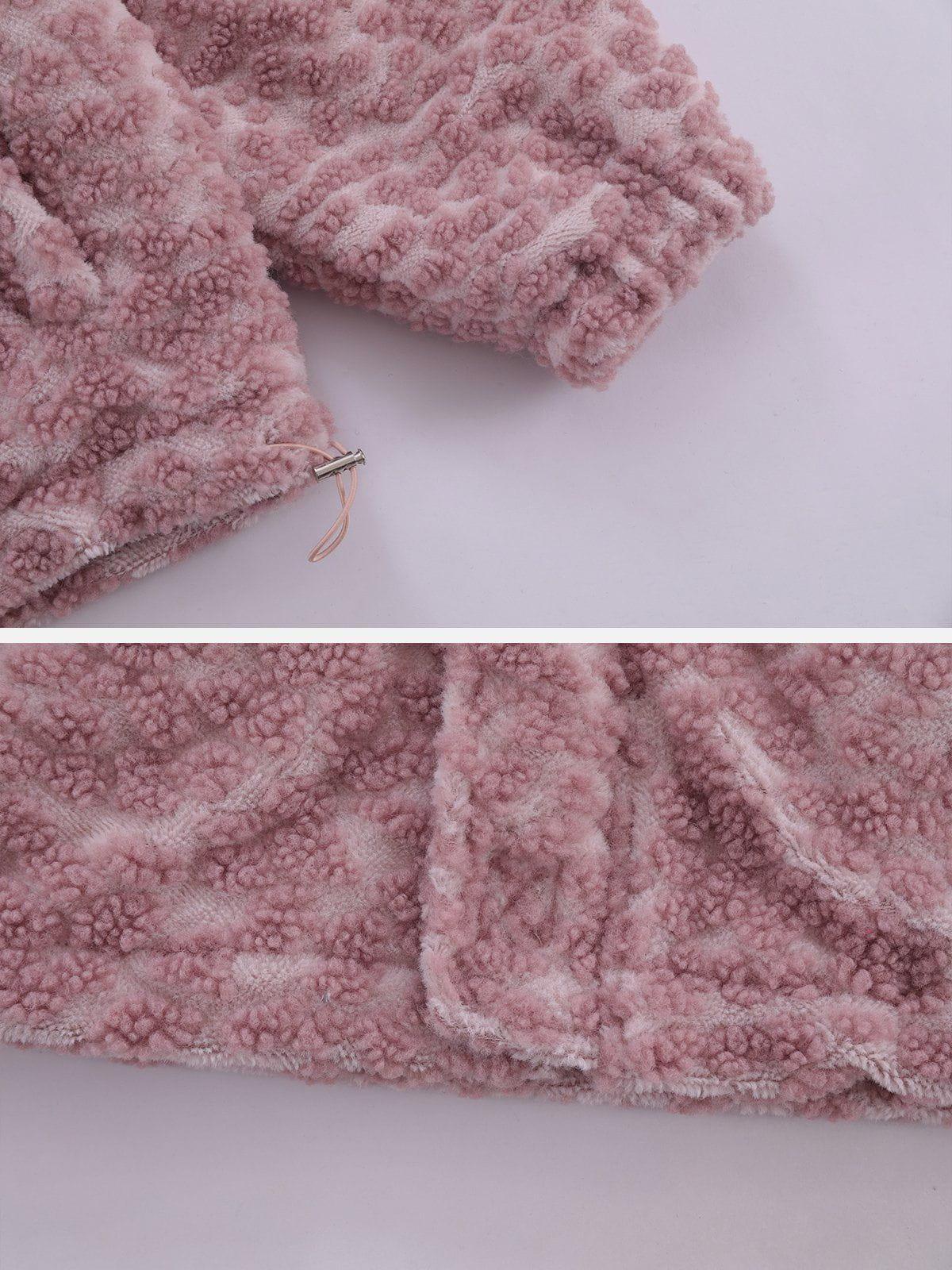 Tntwear® - Leopard Print Flocked Sherpa Coat - tntwear1