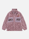 Tntwear® - Leopard Print Flocked Sherpa Coat - tntwear1