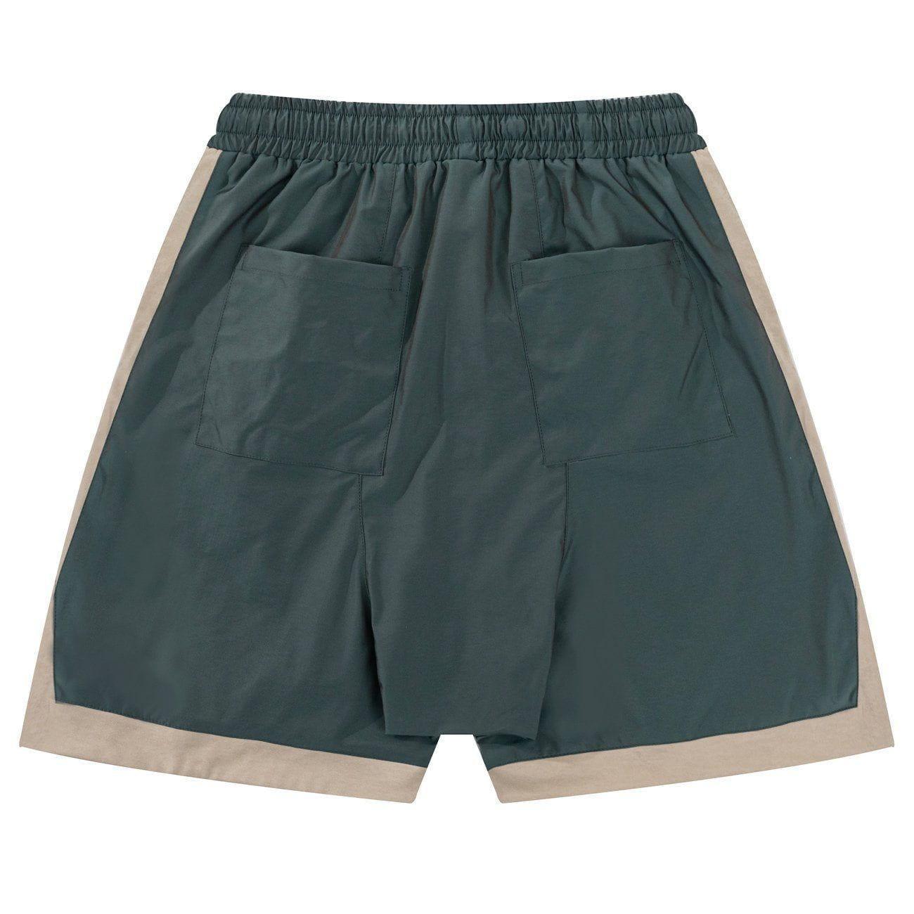 Tntwear® - Letter Contrast Panel Shorts - tntwear1
