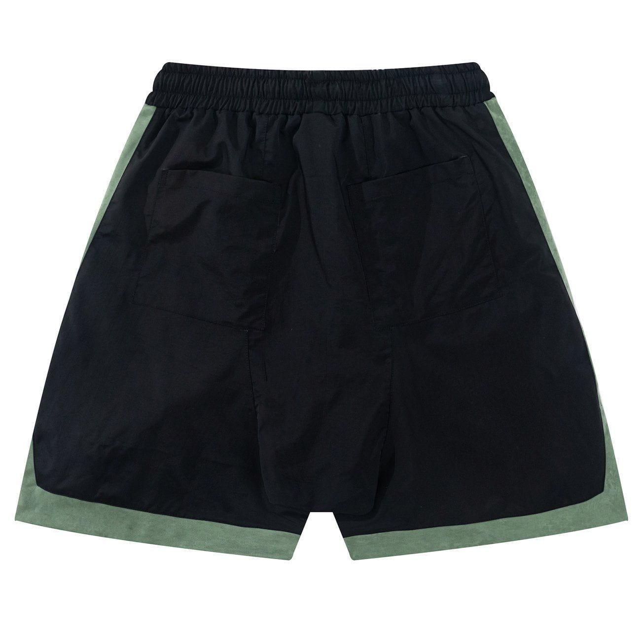 Tntwear® - Letter Contrast Panel Shorts - tntwear1