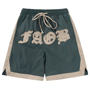 Tntwear® - Letter Contrast Panel Shorts - tntwear1