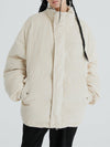 Tntwear® - Letter Embroidered Corduroy Stand Collar Winter Coat - tntwear1