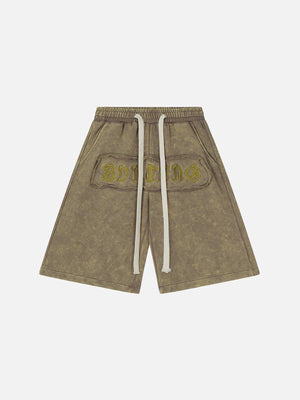Tntwear® - Letter Embroidery Shorts - tntwear1