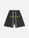 Tntwear® - Letter Embroidery Shorts - tntwear1