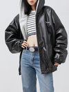 Tntwear® - Letter Print Leather Jacket - tntwear1