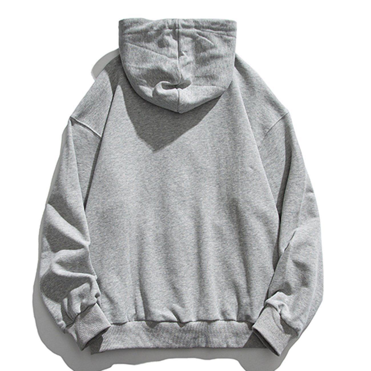 Tntwear® - Letter Print Zipper Hoodie - tntwear1