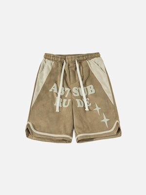 Tntwear® - Letters Patchwork Shorts - tntwear1
