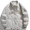 Tntwear® - Monogram Embroidery Rhombus Winter Coat - tntwear1