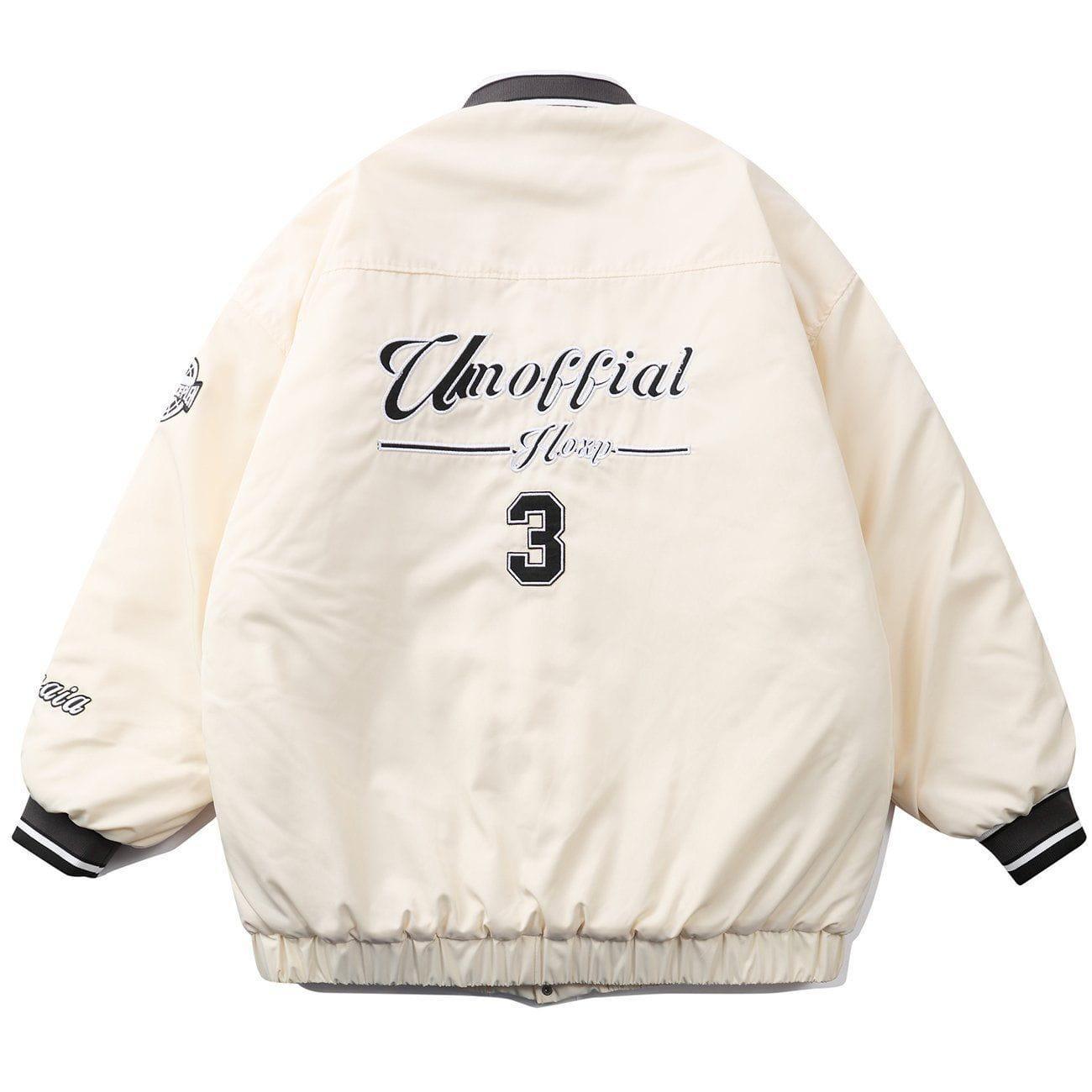 Tntwear® - Monogram Embroidery Winter Coat - tntwear1