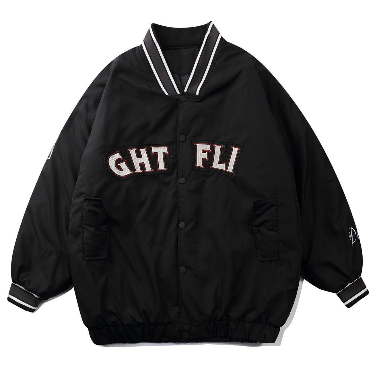 Tntwear® - Monogram Embroidery Winter Coat - tntwear1