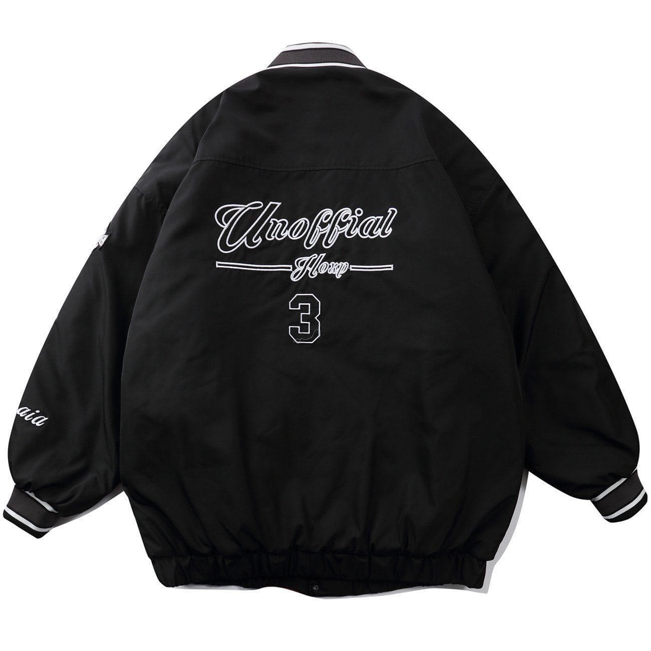 Tntwear® - Monogram Embroidery Winter Coat - tntwear1