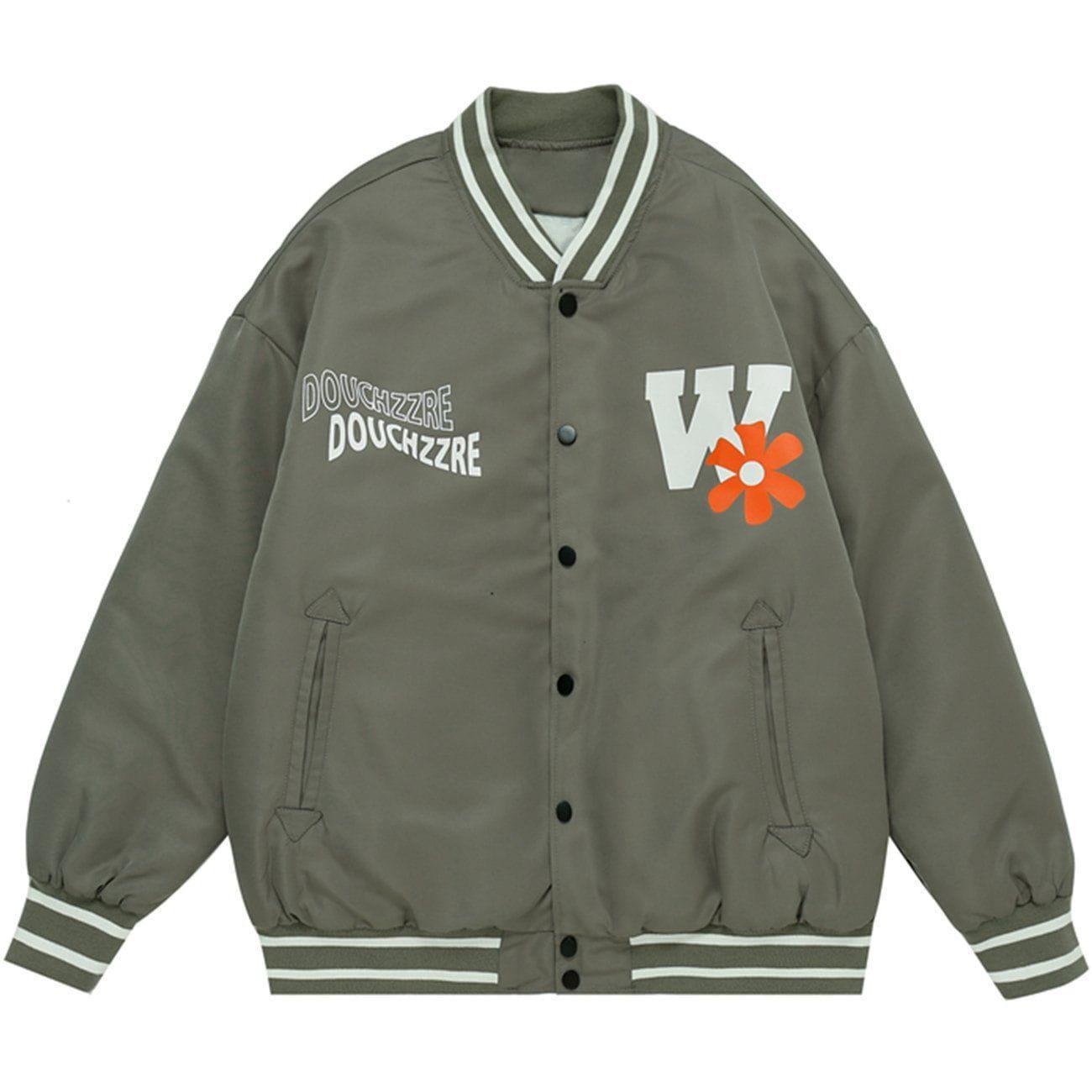 Tntwear® - Monogram Print Winter Coat - tntwear1