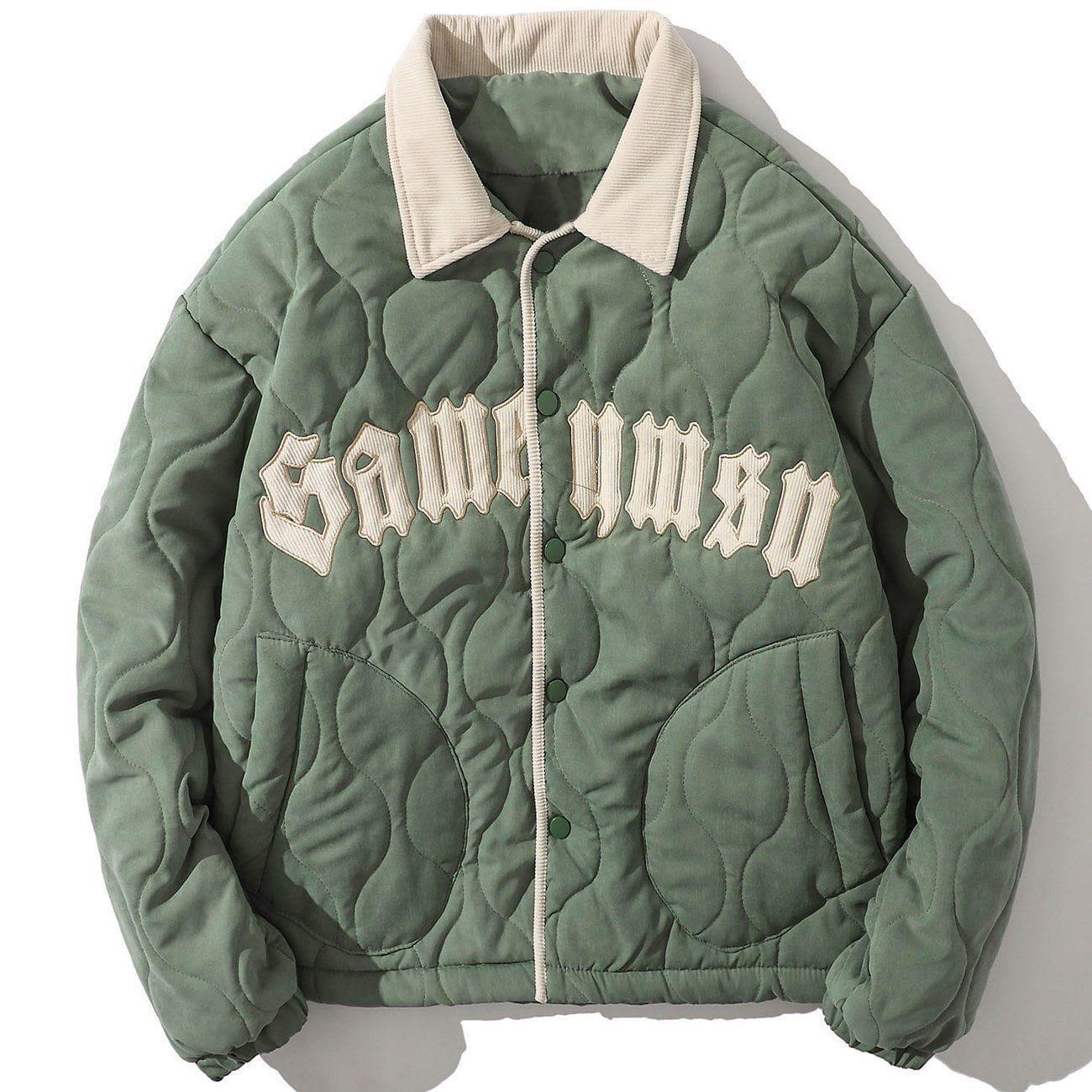 Tntwear® - Monogram Print Winter Coat - tntwear1