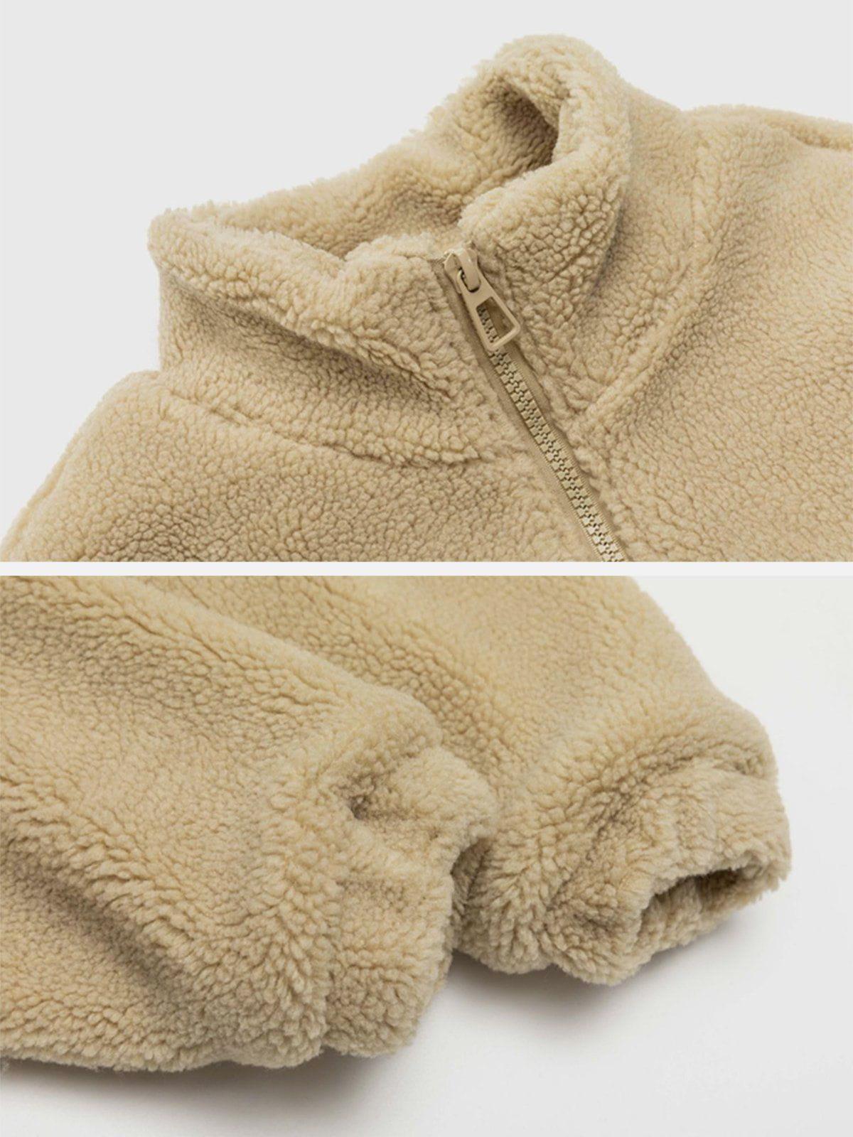 Tntwear® - Mountain Embroidered Sherpa Coat - tntwear1