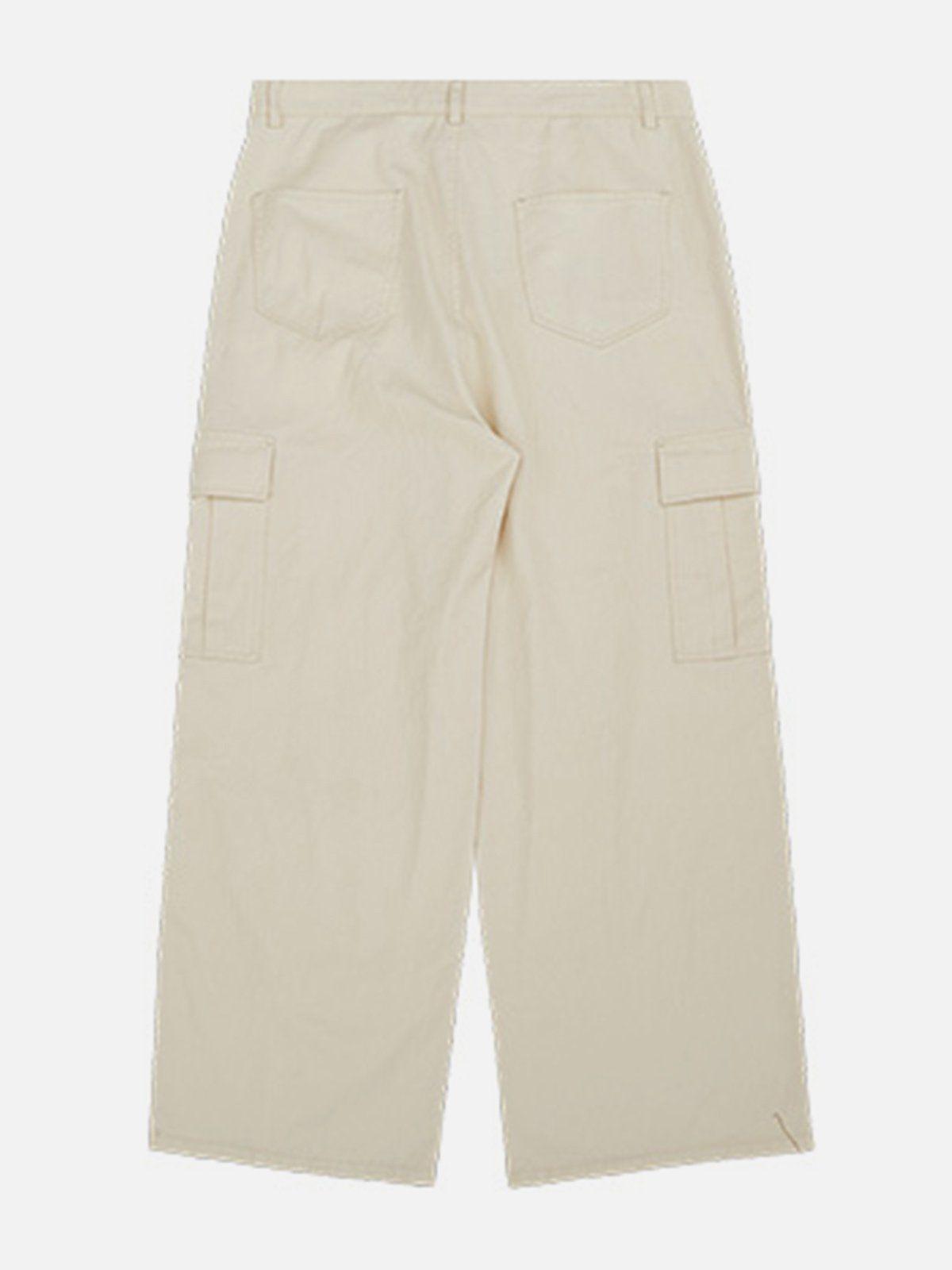 Tntwear® - Multi-Pocket Wide Leg Cargo Pants - tntwear1
