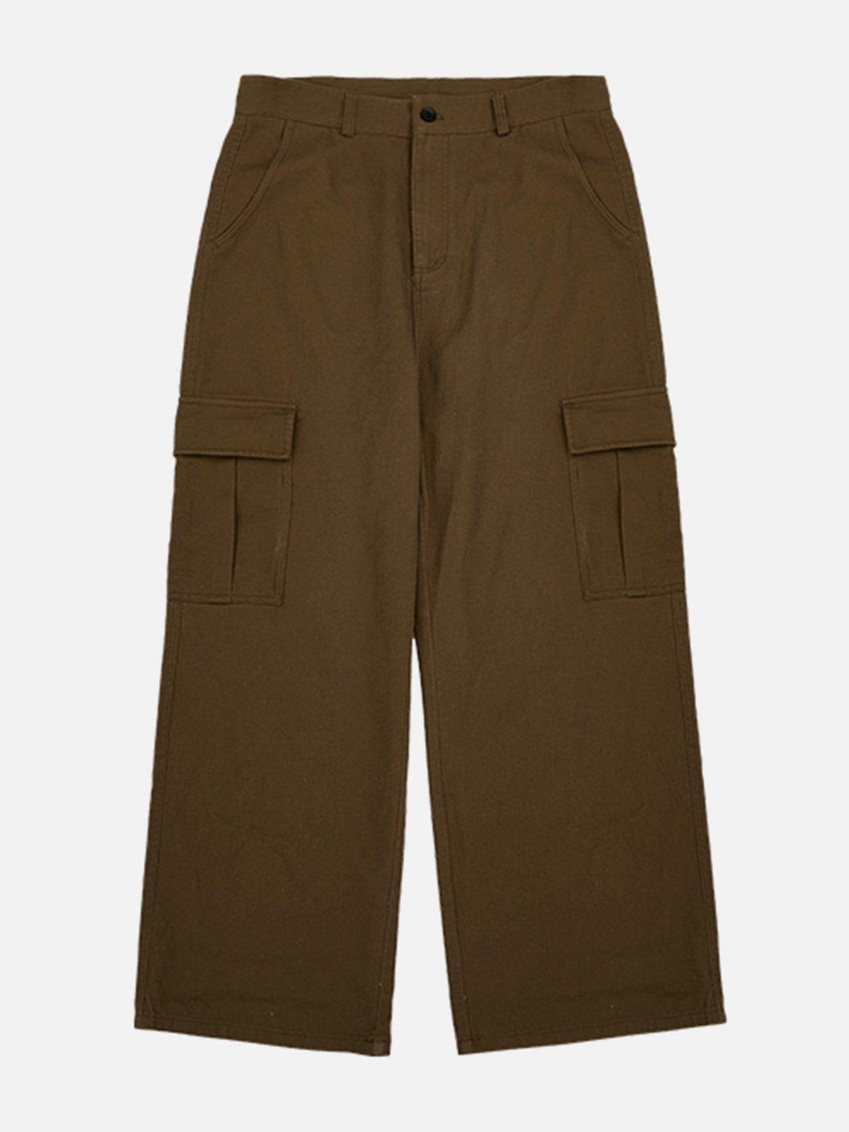 Tntwear® - Multi-Pocket Wide Leg Cargo Pants - tntwear1