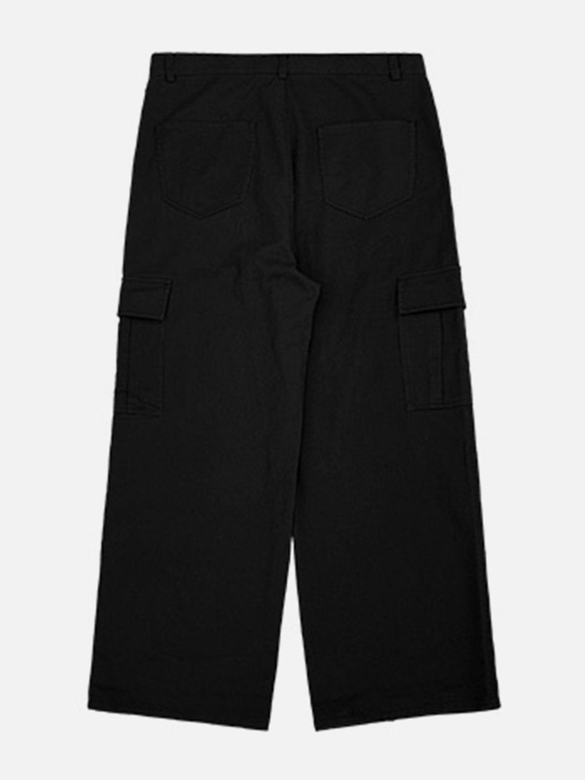 Tntwear® - Multi-Pocket Wide Leg Cargo Pants - tntwear1
