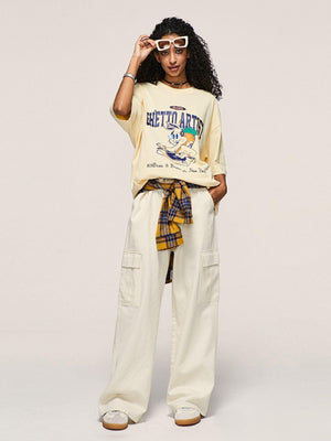 Tntwear® - Multi-Pocket Wide Leg Cargo Pants - tntwear1