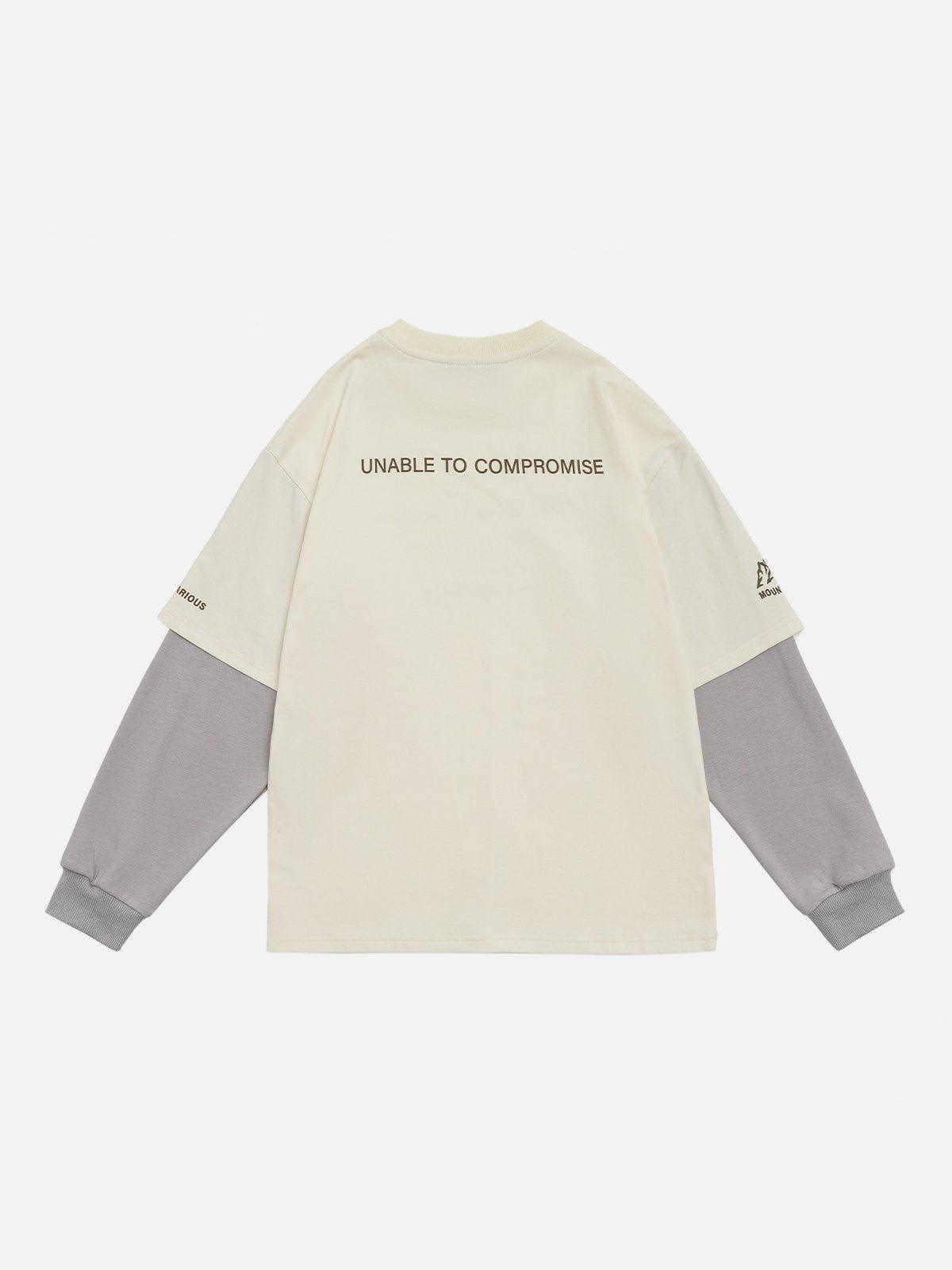 Tntwear® - Multifarious Print Panel Sweatshirt - tntwear1