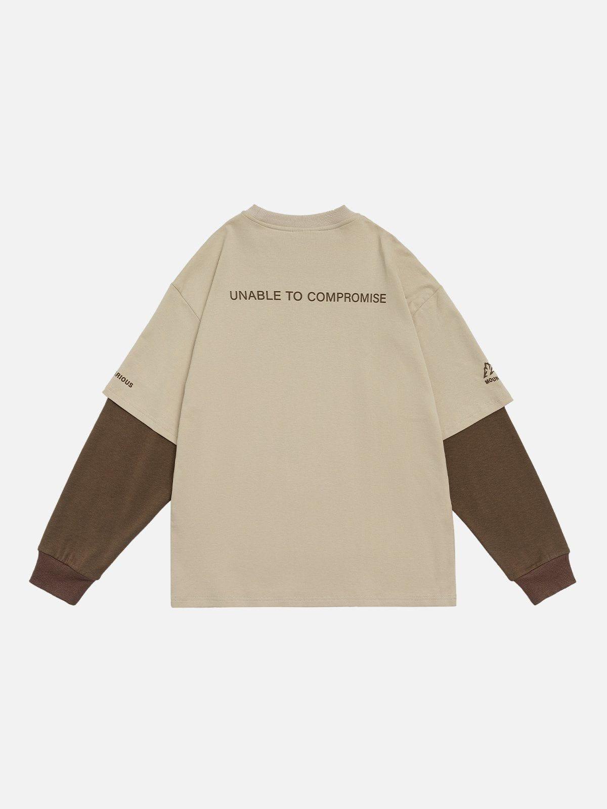 Tntwear® - Multifarious Print Panel Sweatshirt - tntwear1