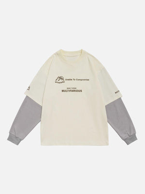 Tntwear® - Multifarious Print Panel Sweatshirt - tntwear1