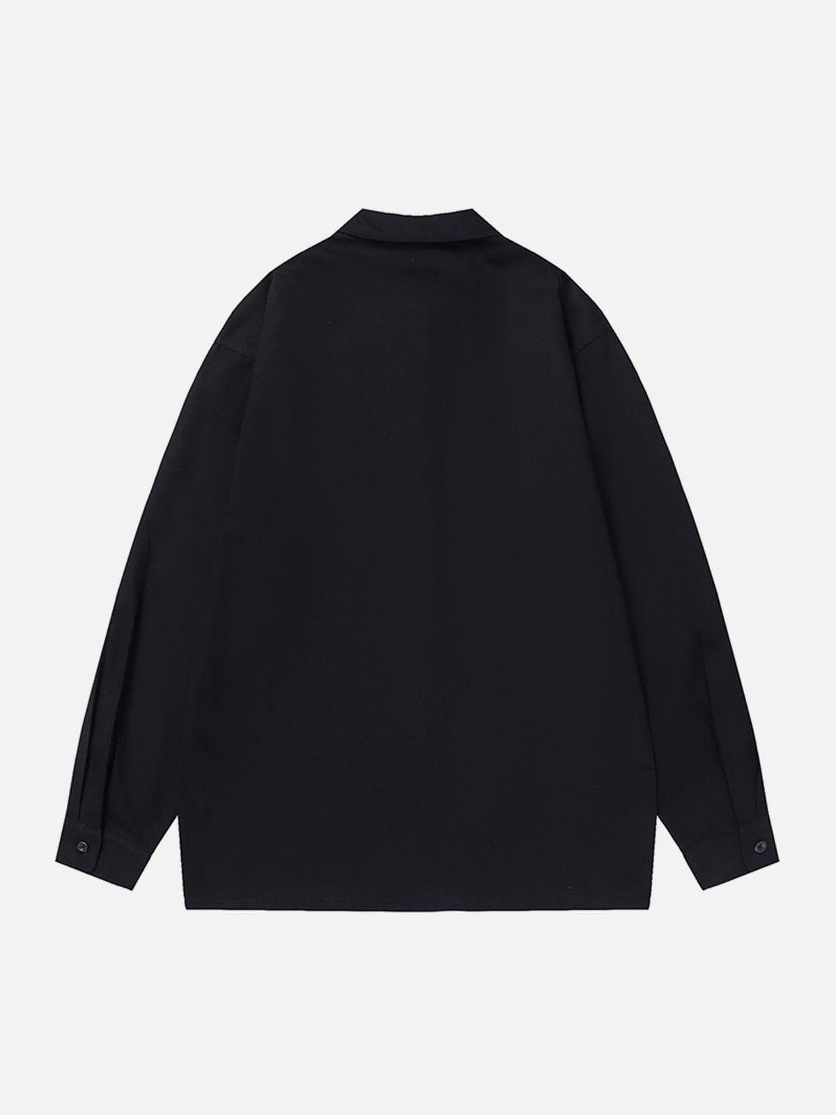 Tntwear® - NOWT REND Print Long-Sleeved Shirt - tntwear1