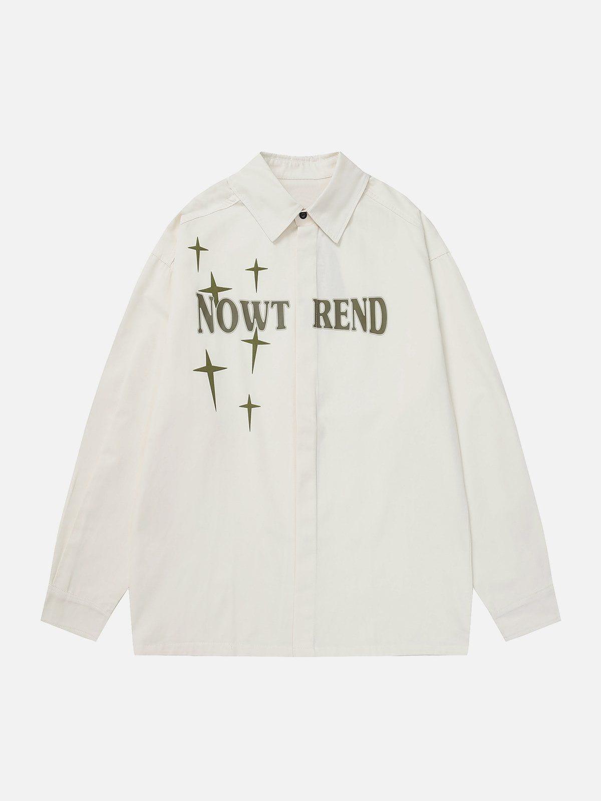Tntwear® - NOWT REND Print Long-Sleeved Shirt - tntwear1