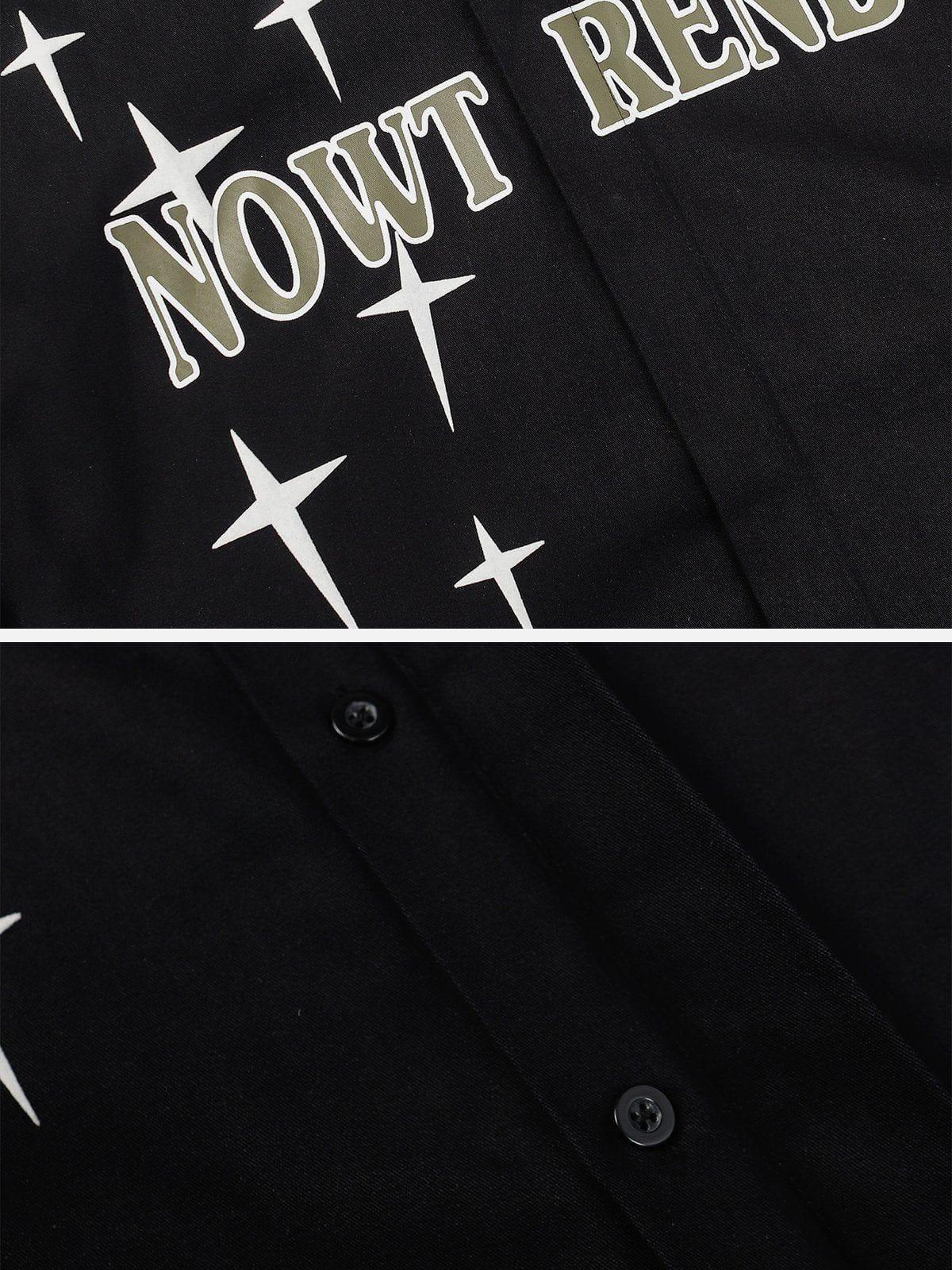 Tntwear® - NOWT REND Print Long-Sleeved Shirt - tntwear1