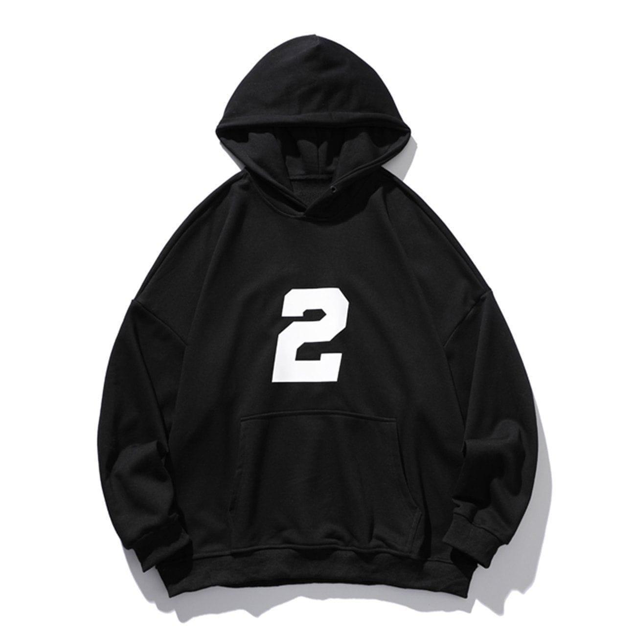 Tntwear® - Number “2” Print Hoodie - tntwear1