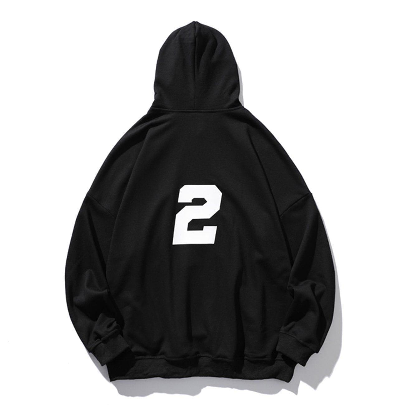 Tntwear® - Number “2” Print Hoodie - tntwear1