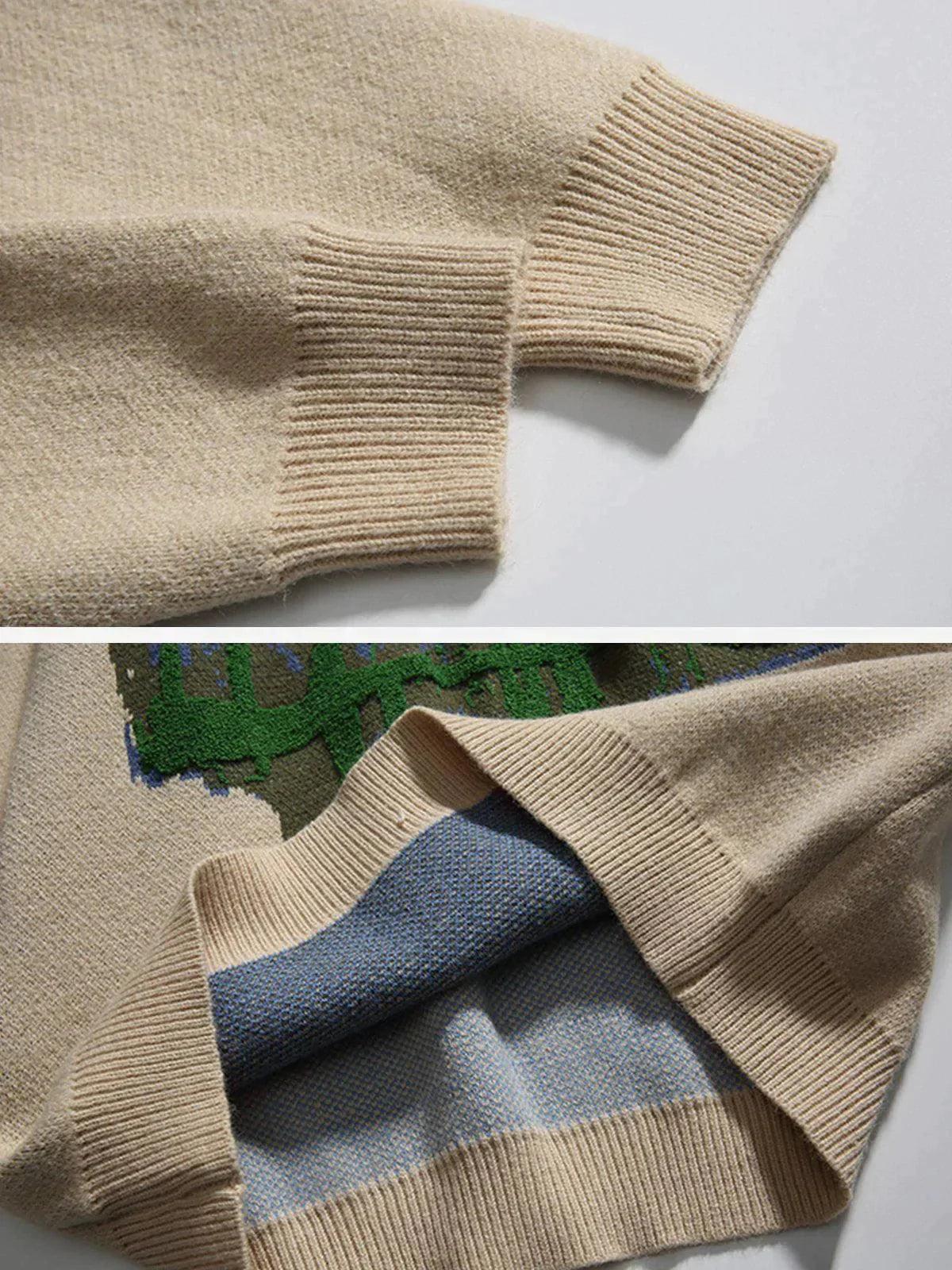 Tntwear® - Oil Painting Mountain Sweater - tntwear1