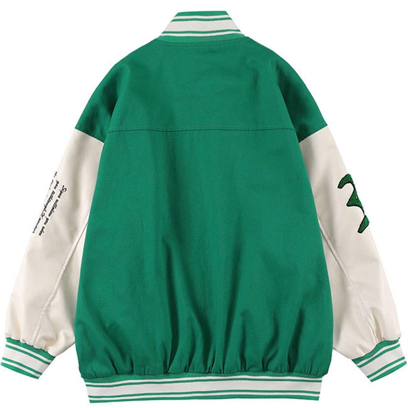 Tntwear® - Olive Green Stitching Winter Coat - tntwear1