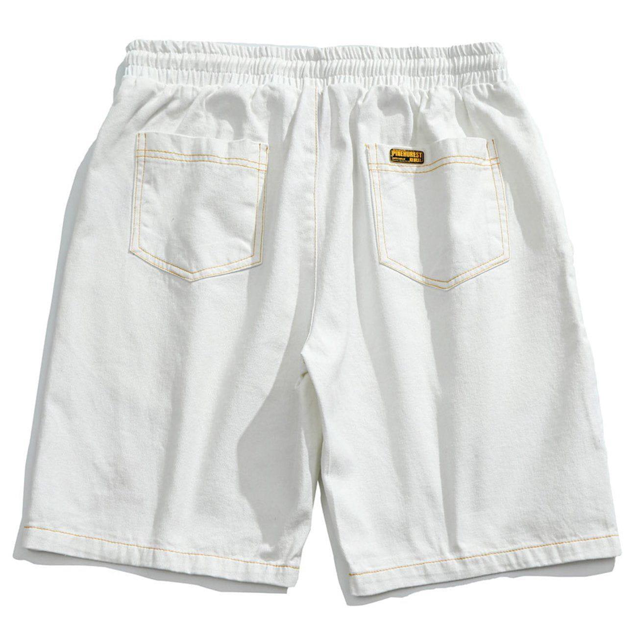 Tntwear® - Open Thread Embroidery Shorts - tntwear1