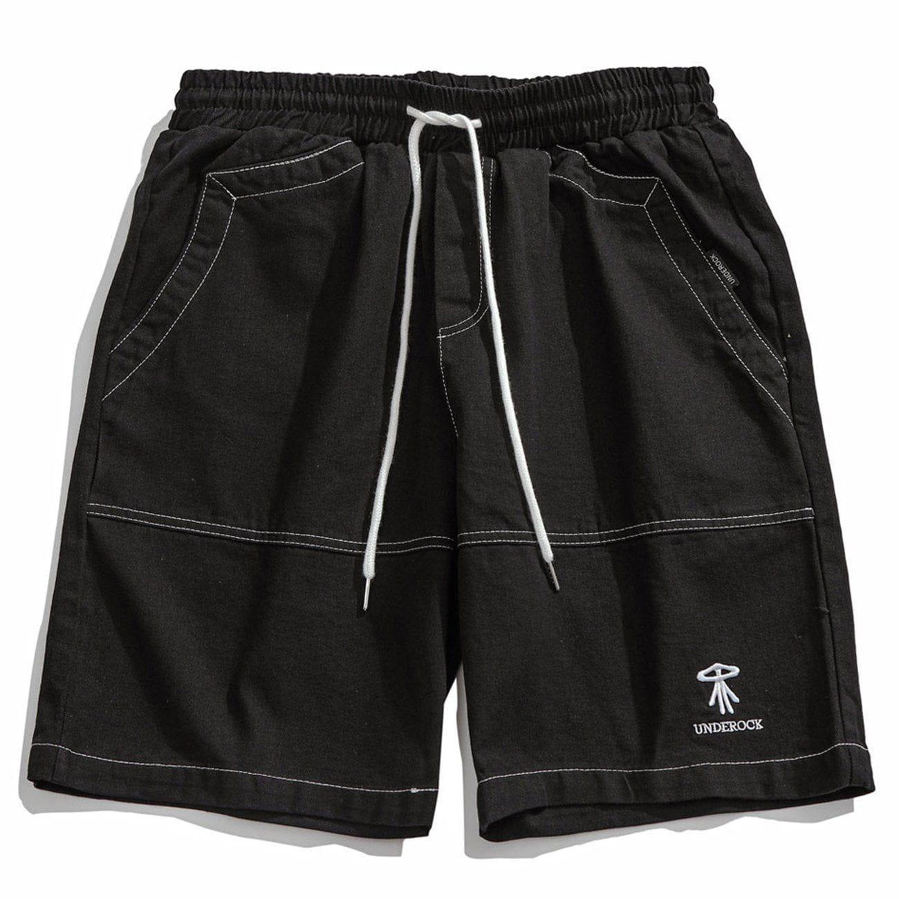 Tntwear® - Open Thread Embroidery Shorts - tntwear1