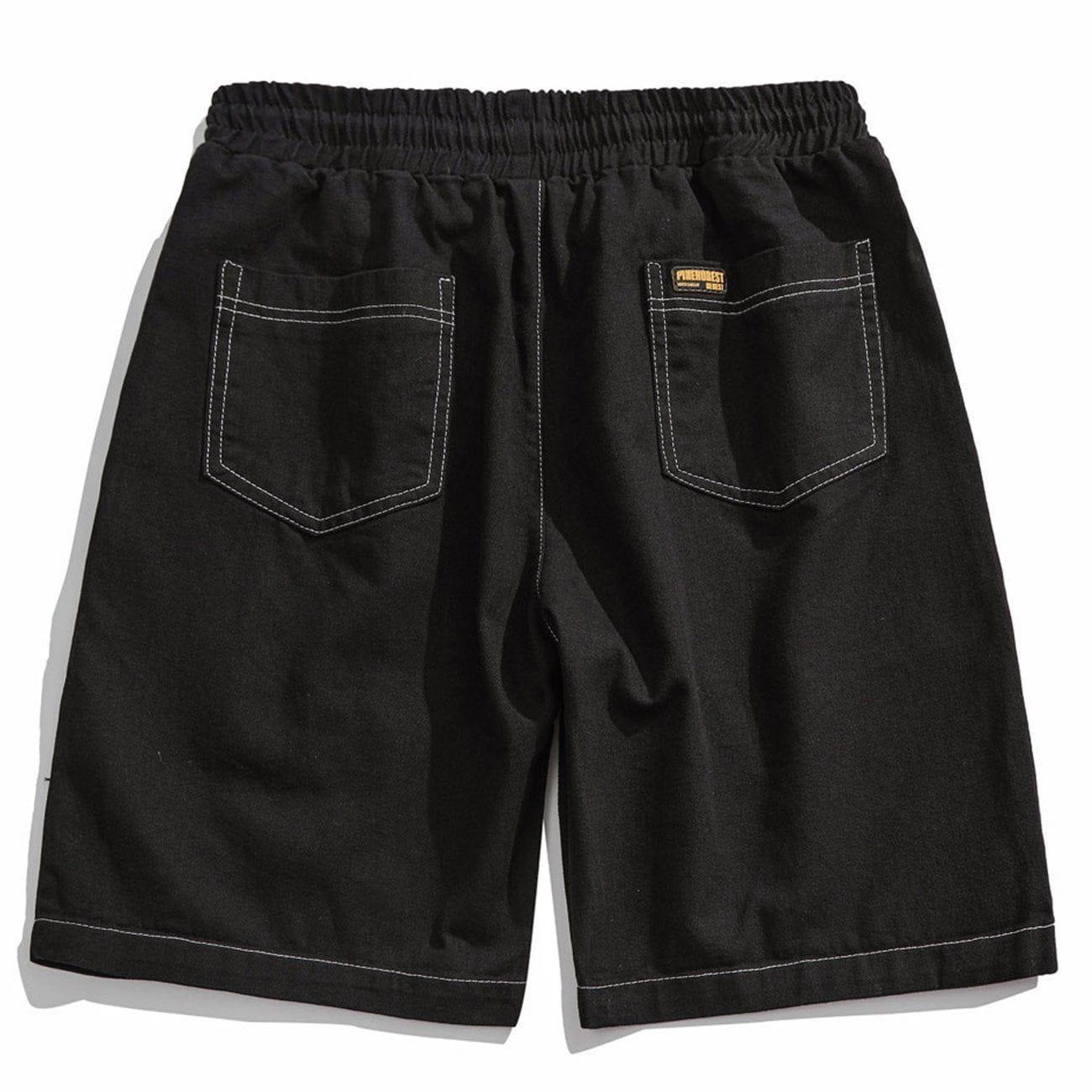 Tntwear® - Open Thread Embroidery Shorts - tntwear1
