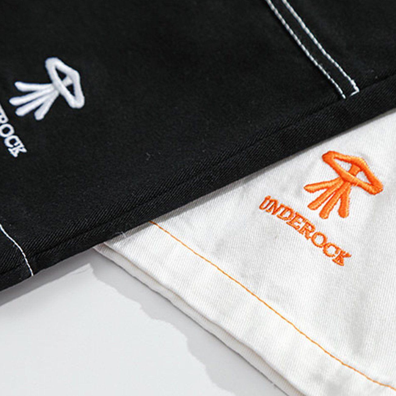 Tntwear® - Open Thread Embroidery Shorts - tntwear1