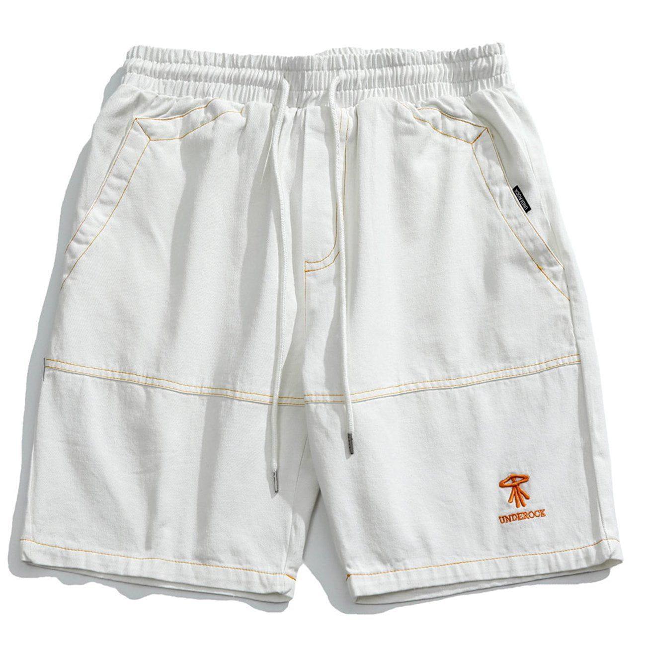 Tntwear® - Open Thread Embroidery Shorts - tntwear1
