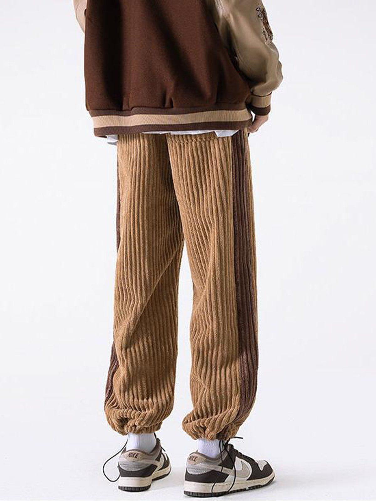 Tntwear® - Patchwork Corduroy Sweatpants - tntwear1
