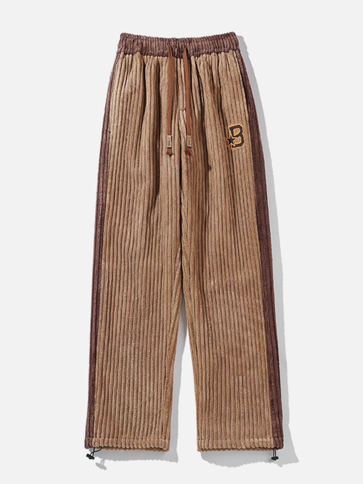 Tntwear® - Patchwork Corduroy Sweatpants - tntwear1