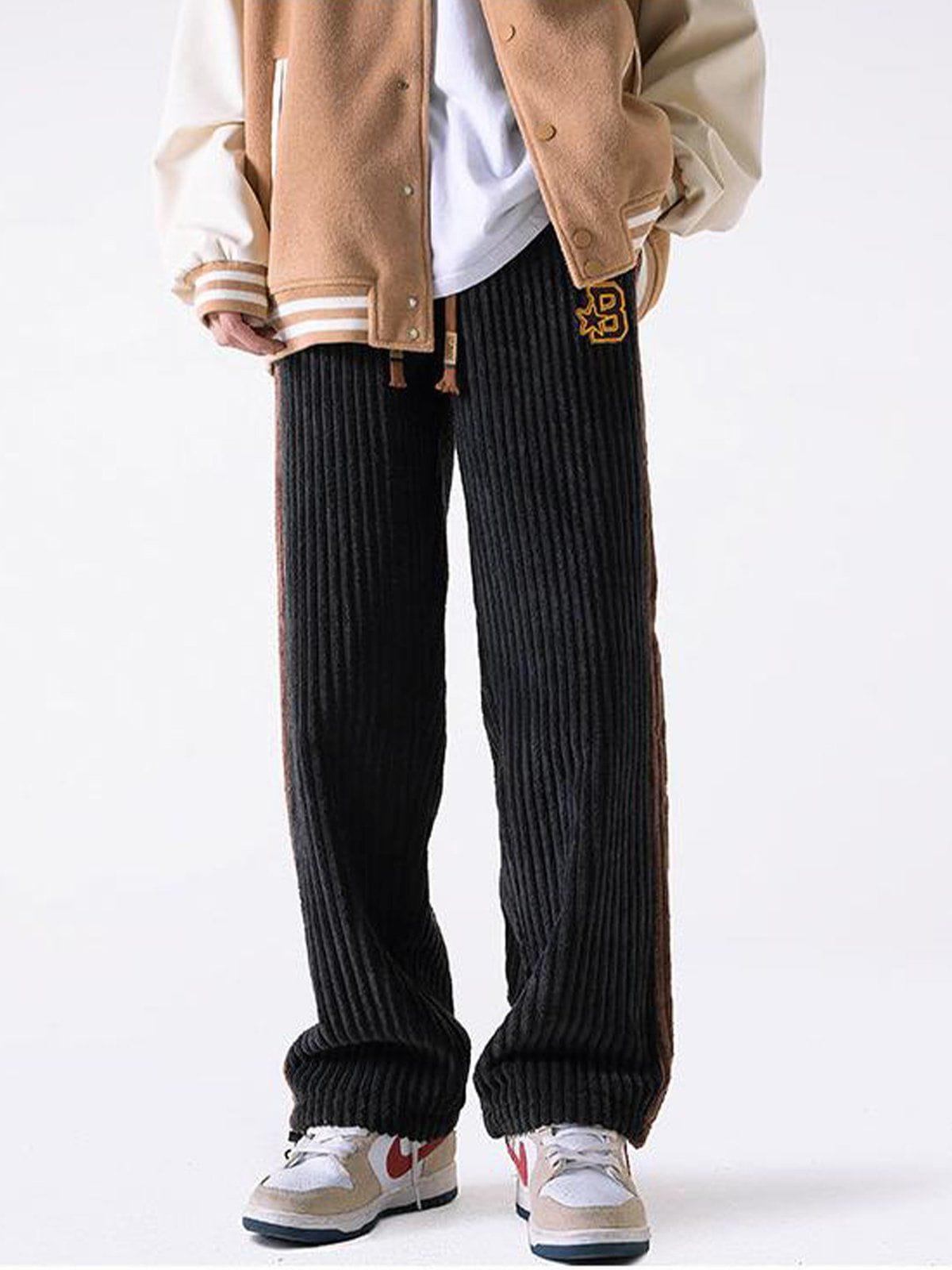 Tntwear® - Patchwork Corduroy Sweatpants - tntwear1