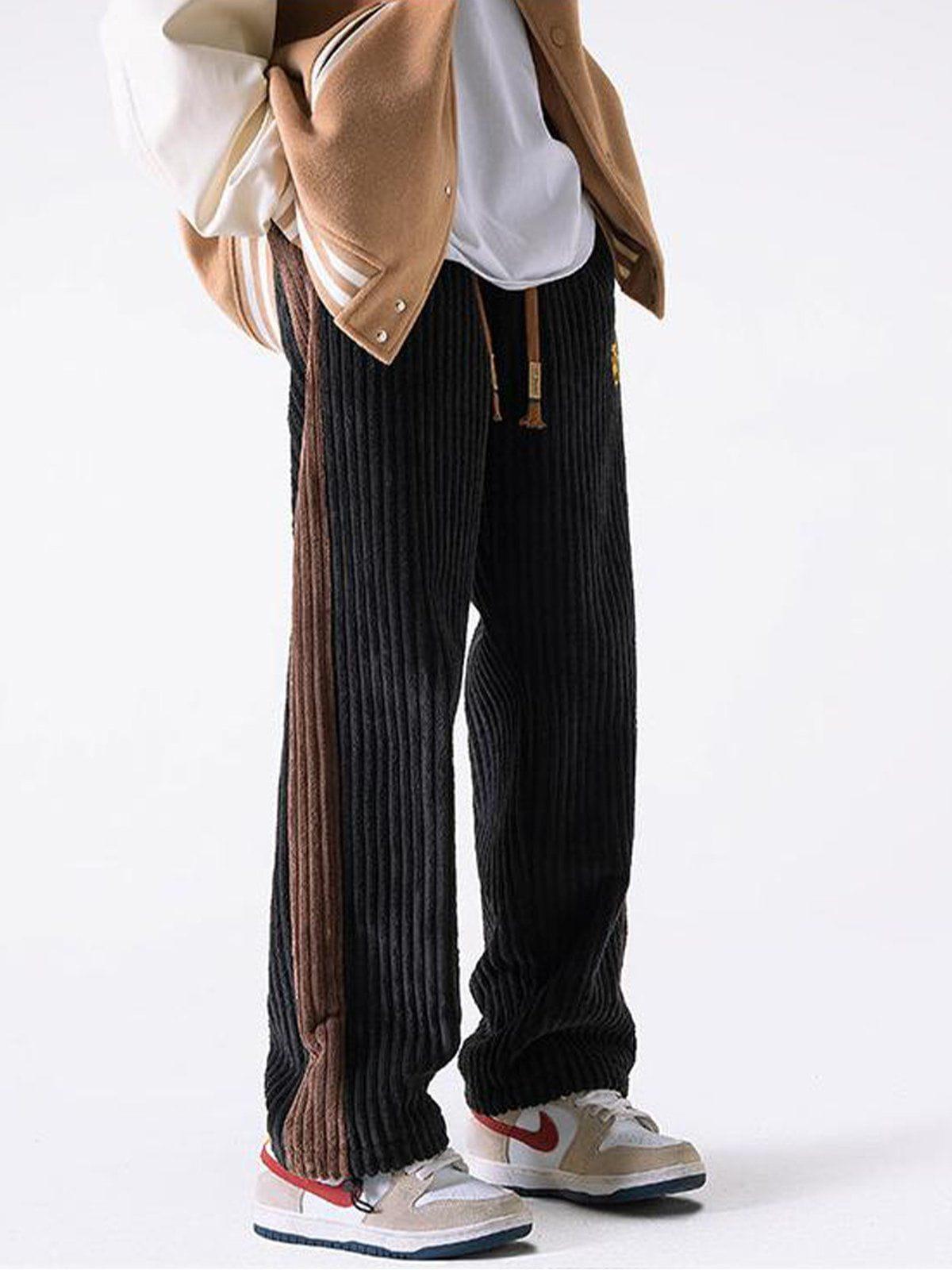 Tntwear® - Patchwork Corduroy Sweatpants - tntwear1