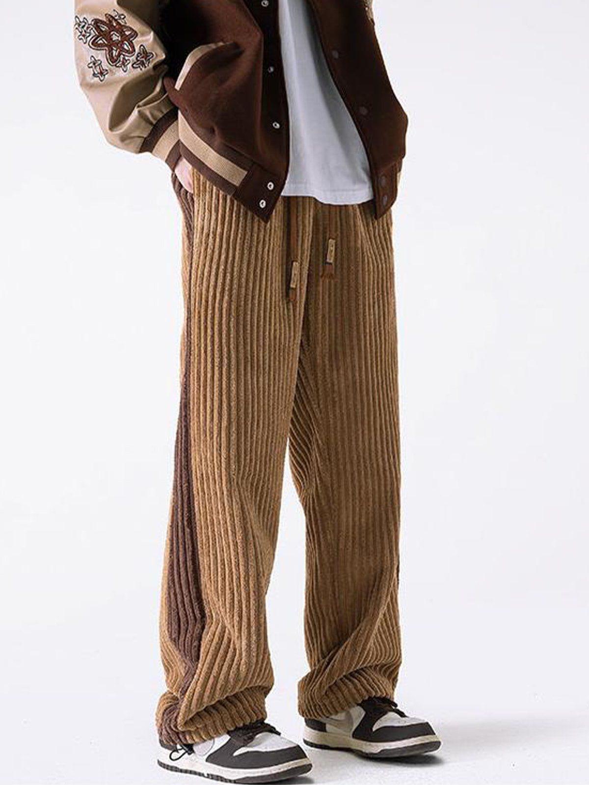 Tntwear® - Patchwork Corduroy Sweatpants - tntwear1