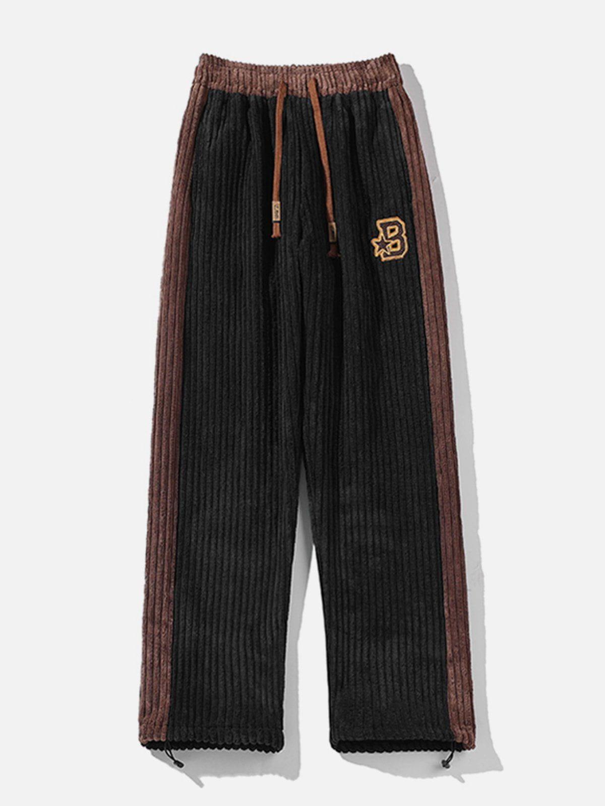 Tntwear® - Patchwork Corduroy Sweatpants - tntwear1